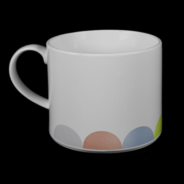 Porcelain Mug featuring "HalfDot" Artwork  Porcelain Mugs- The French Press Coffee Company